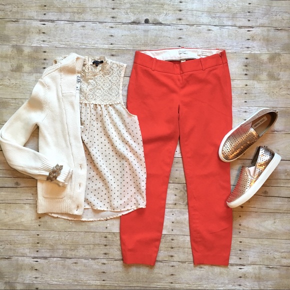 J. Crew Pants - J. Crew Minnie crop orange pants